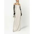 Dolce & Gabbana KIM DOLCE&GABBANA crystal-embellished slip dress - White