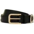 Dolce & Gabbana KIM DOLCE&GABBANA logo-lettering leather belt - Black