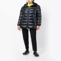 Moncler Glements hooded quilted coat - Blue