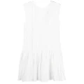 Lanvin frayed-detail tiered minidress - White