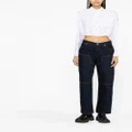 Moncler cropped buttoned shirt - White