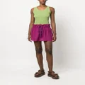 GANNI broderie anglaise organic cotton miniskirt - Pink
