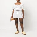 GANNI broderie anglaise organic cotton miniskirt - White
