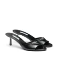 Prada leather heeled mules - Black