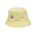 Moncler logo-patch bucket hat - Yellow