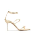 Sophia Webster crystal heel sandals - Gold