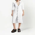 Proenza Schouler ribbed-knit buttoned-up dress - White