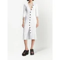 Proenza Schouler ribbed-knit buttoned-up dress - White