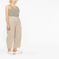 Brunello Cucinelli cropped linen trousers - Neutrals