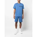 Alexander McQueen logo-tape jersey shorts - Blue