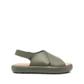 Camper cross-strap chunky sole sandals - Green