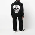 Philipp Plein skull-print logo-embroidered hoodie - Black