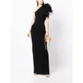 Rachel Gilbert Elcie one-shoulder gown - Black