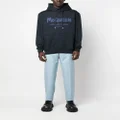 Alexander McQueen logo-print cotton hoodie - Blue