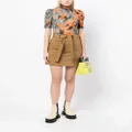 izzue belted-waist A-line skirt - Brown