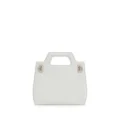 Ferragamo top-handle leather mini bag - White