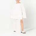 Ferragamo side-slit ribbed-knit jumper - White