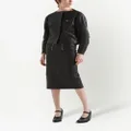 Prada double-zip leather pencil skirt - Black