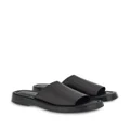 Ferragamo crossover-strap leather slides - Black