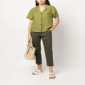 Theory straight-leg cropped trousers - Green