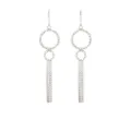 ISABEL MARANT crystal-embellished circle dangle earrings - Silver