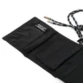 sacai tri-fold wallet with strap - Black