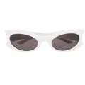 Balenciaga Eyewear Hourglass round sunglasses - White