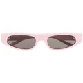 Balenciaga Eyewear logo-plaque cat-eye sunglasses - Pink