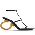 Ferragamo Elina 105mm nappa leather sandals - Black