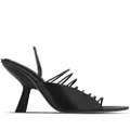 Ferragamo 105mm ultra-fine straps sandals - Black