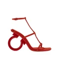 Ferragamo Elina 105mm suede sandals - Red