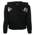 Philipp Plein crystal-embellished logo hoodie - Black
