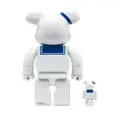 MEDICOM TOY Stay Puft Marshmallow BE@RBRICK 100% and 400% figure set - White