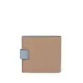 Prada Saffiano logo-plaque bi-fold wallet - Neutrals