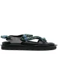 Jil Sander interwoven-design multicoloured sandals - Black