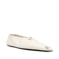 Jil Sander knotted leather ballerina shoes - Neutrals