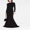 Balenciaga long-sleeved jersey gown - Black