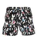 Alexander McQueen Graffiti-print swim shorts - White