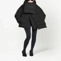 Balenciaga scarf-detail padded jacket - Black
