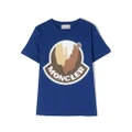 Moncler Enfant logo-print short-sleeve T-shirt - Blue