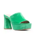 Gianvito Rossi Holly 70mm chenille mules - Green