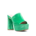 Gianvito Rossi Holly 70mm chenille mules - Green