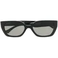 Gucci Eyewear striped square-frame sunglasses - Black
