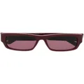 Balenciaga Eyewear rectangle-frame sunglasses - Red