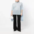 Helmut Lang cut-out detail cashmere jumper - Blue