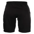 Calvin Klein Jeans logo-patch cargo track shorts - Black