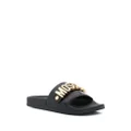 Moschino logo-lettering pool sides - Black