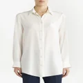 ETRO Pegaso-appliqué silk shirt - White