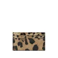 Dolce & Gabbana leopard-print leather card holder - Brown