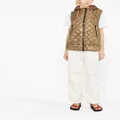 Herno zip-up hooded quilted gilet - Brown